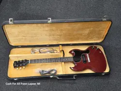 1965 GIBSON SG JUNIOR CHERRY RED GUITAR (READ)