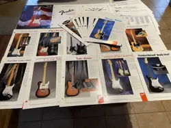 PRIVATE LISTING FOR PWT ONLY:  GIBSON FENDER GUITAR CATALOG DEALER SHEETS LOT