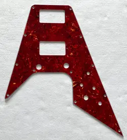 FOR GIBSON FLYING V STYLE GUITAR PICKGUARD, 4 PLY RED TORTOISE