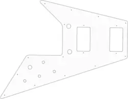 WD CUSTOM PICKGUARD FOR GIBSON 1989-PRESENT FLYING V '67 REISSUE #02T WHITE THIN