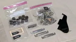 GIBSON VINTAGE 1980'S RANDOM GUITAR PARTS & 90'S GIBSON LP PICKGUARD - LOT