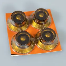 GENUINE GIBSON HK030 TOP HAT KNOBS VINTAGE AMBER SET OF 4 SAME AS PRHK-030 4C