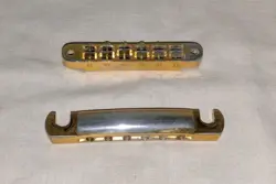 GIBSON VINTAGE 1980'S LES PAUL LP BRIDGE & TAILPIECE, GOLD