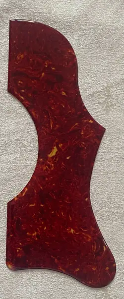 CRYSTAL FOR GIBSON J45 & J50 STYLE SELF ADHESIVE ACOUSTIC GUITAR PICKGUARD RED