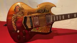 CUSTOM WOOD BURNED SG ELECTRIC GUITAR