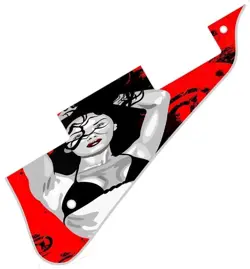 PICKGUARD GRAPHICAL COMPATIBLE WITH GIBSON LP GUITAR BIKINI GIRL