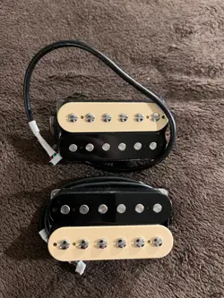 GIBSON 61T AND 61R 60'S BURSTBUCKERS WITH QUICK CONNECT ZEBRA BOBBINS
