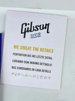GIBSON USA INSPECTION CHECKLIST CASE CANDY 2012 -2017 LES PAUL SG EXPLORER  V