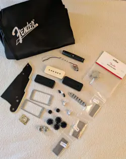 GUITAR PARTS LOT GIBSON FENDER IBANEZ D'ANGELICO KNOBS, TOM BRIDGE AMP COVER NR