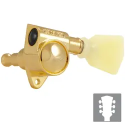 NEW GROVER 102 ROTOMATIC TUNERS PLASTIC KEYSTONE BUTTONS FITS GIBSON 3X3 - GOLD