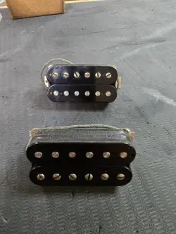 PAIR 1980S GIBSON USA HUMBUCKERS ELECTRIC GUITAR PICKUPS 8.5K/15.1