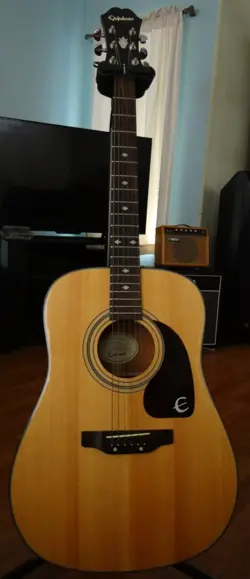 EPIPHONE BY GIBSON PR350S NA ACOUSTIC GUITAR ~ GROVER TUNERS MIK XLNT CONDITION