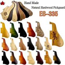 HAND MADE NATURAL HARDWOOD PICKGUARD FOR GIBSON ES-335 SHORT IN 21 COLOURS