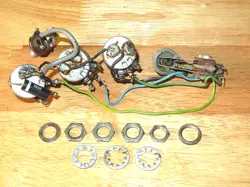 GRETSCH 1964 NICKEL DUAL PICKUP CORVETTE ELECTRONIC CONTROL POTS HARNESS