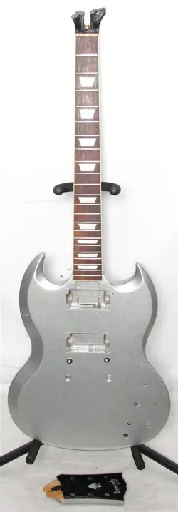 GIBSON SG STANDARD '61 GUITAR CUSTOM COLOR SILVER METALLIC HUSK ONLY