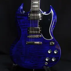 GIBSON CUSTOM SHOP SG CUSTOM FIGURED TOP GLOSS BLUE WIDOW