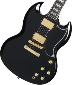 EPIPHONE/INSPIRED BY GIBSON SG CUSTOM EBONY ELECTRIC GUITAR WITH GIG BAG