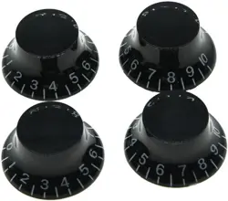 4PCS TOP HAT KNOBS FOR GIBSON LES PAUL GUITAR - BLACK
