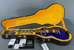 GIBSON CUSTOM SHOP LES PAUL CUSTOM LIMITED M2M - DARK BLUE SPARKLE.