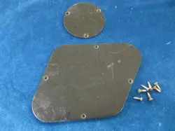 VINTAGE 70'S GIBSON LES PAUL BLACK CONTROL PLATE COVER AND SWITCH CAVITY COVER