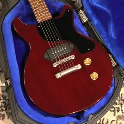 GIBSON LES PAUL JUNIOR DOUBLE CUTAWAY CHERRY W/PROTECTOR CASE 1989