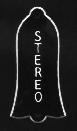 VINTAGE FLARED-BELL TRUSS ROD COVER 2-PLY GIBSON ES-355 LP STEREO   SCREWS