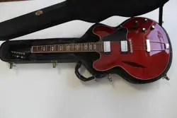 ACOUSTIC ELECTRIC GUITAR GIBSON TRINI LOPEZ MODEL RED WITH HARD CASE