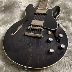 GIBSON ES-339 TRANS EBONY ELECTRIC GUITAR USED GOOD CONDITION F/S FROM JAPAN