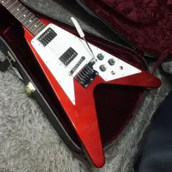 GIBSON CUSTOM SHOP 1967 FLYING V VIBROLA SPARKLING BURGUNDY MADE IN 2021
