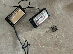 SET CHROME GIBSON BURSTBUCKER GUITAR PICKUPS BB2 AND BB3 HUMBUCKER