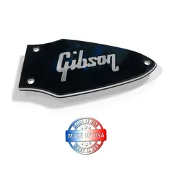 BLACK 3 PLY TRUSS ROD COVER FOR GIBSON CUSTOM SHOP '67 FLYING V   CHROME DECAL