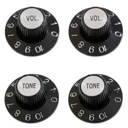 NEW VOLUME & TONE WITCH HAT KNOBS FOR USA SPLIT SHAFT POTS GIBSON EPIPHONE BLACK