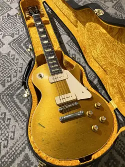 GIBSON CUSTOM SHOP 50TH ANNIVERSARY 1968 LES PAUL GOLD TOP HEAVY AGED