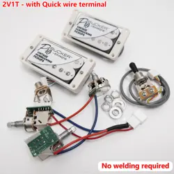PRO BUCKER HUMBUCKER PICKUP 2V1T PUSH PULL WIRING HARNESS FOR GIBSON EPI GUITAR