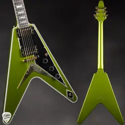GIBSON CUSTOM SHOP PSL FLYING V CUSTOM GLOSS GECKO GREEN METALLIC 7.3 #CS501090