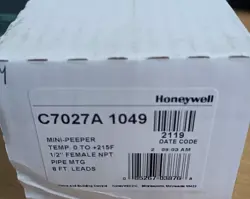 HONEYWELL C7027A 1049 MINIPEEPER ULTRAVIOLET FLAME DETECTOR C7027A1049