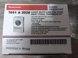 HONEYWELL T651A2028 *NEW LINE VOLTAGE HEAT-COOL