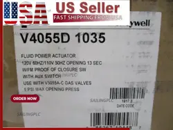 NEW ONE HONEYWELL V4055D1035 110V FLUID POWER GAS VALVE EXPEDITED SHIPPING