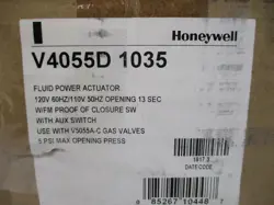 ONE HONEYWELL V4055D1035 110V FLUID POWER GAS VALVE EXPEDITED SHIPPING NEW