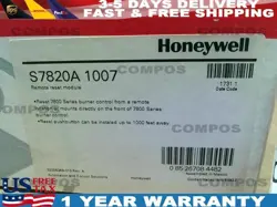 HONEYWELL S7820A1007 REMOTE RESET MODULE BURNER CONTROL 12VDC S - NEW IN BOX