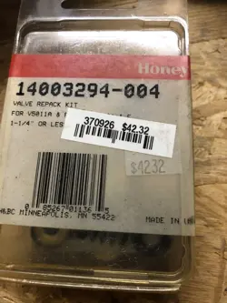 HONEYWELL VALVE REPACK KIT #14003294-004
