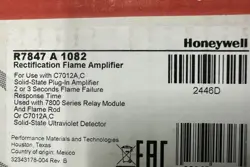 HONEYWELL R7847A1082 ULTRAVIOLET FLAME AMPLIFIER NEW