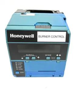 HONEYWELL RM7840 L 1018 BURNER CONTROL; W/ LCD DISPLAY, UV FLAME AMP, & TIMER