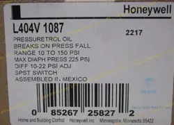 L404V 1087 NEW HONEYWELL L404V1087 PRESSURETROL