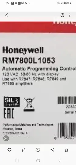 BRAND NEW HONEYWELL RM7800-L-1053