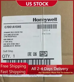 1PC ONE HONEYWELL C7061A 1046 UV FLAME DETECTOR C7061A1046 US FREE TAX