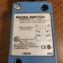 HONEYWELL LSQ038 HEAVY DUTY LIMIT SWITCH MICRO SWITCH USED