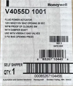 V4055D 1001 NEW HONEYWELL FLUID POWER ACTUATOR IN BOX V4055D1001