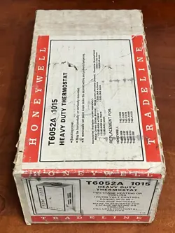 HONEYWELL T6052A1015 HEAVY DUTY THERMOSTAT 2-SPD SWITCHES 120-240V-AC 50-80F
