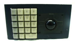 HONEYWELL TRACKBALL WITH KEYPAD 51199470 AID 9375-00128-324/A, FOR PARTS/REPAIR